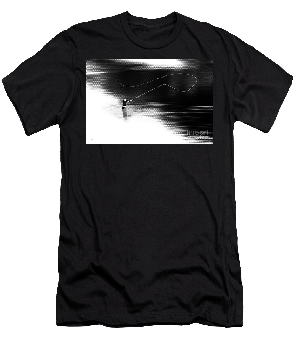 Fly Fisching T-Shirt featuring the photograph A River Runs Through It by Hannes Cmarits