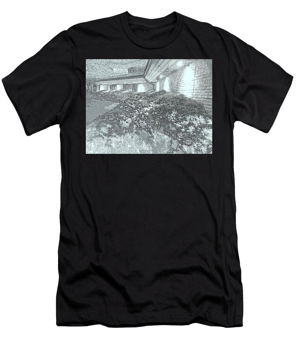 Night T-Shirt featuring the photograph A Snowy Night by Diamante Lavendar
