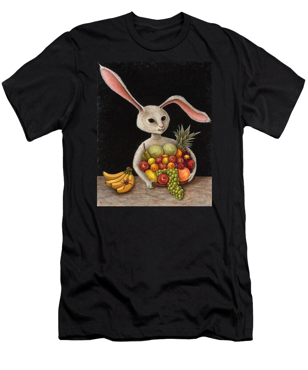 Rabbit T-Shirt featuring the painting Abbondanza by Holly Wood