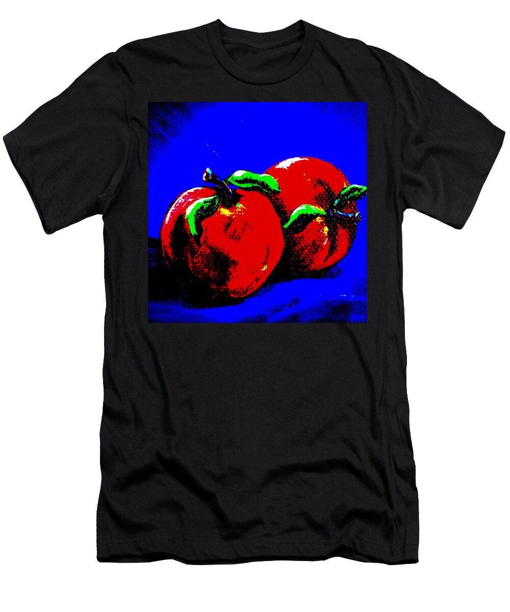 Apples T-Shirt featuring the painting Abstract Apples by Jennifer Lake
