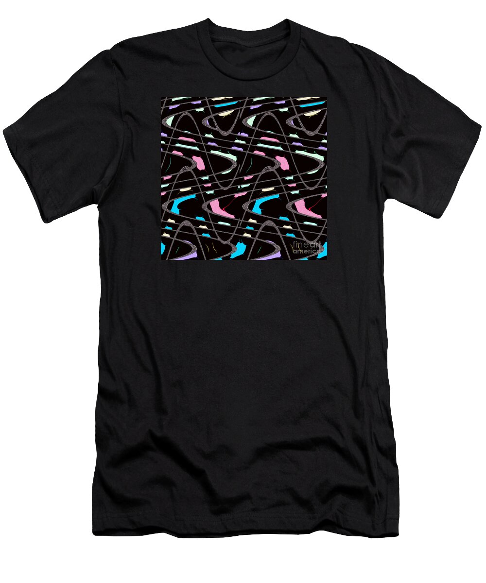 Abstract T-Shirt featuring the photograph Abstract Expressway of All Sorts by Nina Silver