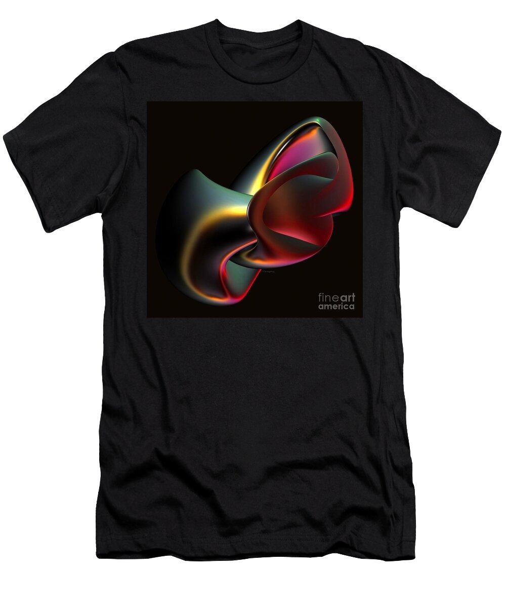 Home T-Shirt featuring the digital art Abstract in 3D by Greg Moores