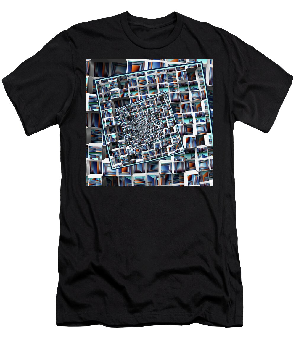 Droste Effect T-Shirt featuring the digital art Abstract Infinity by Phil Perkins