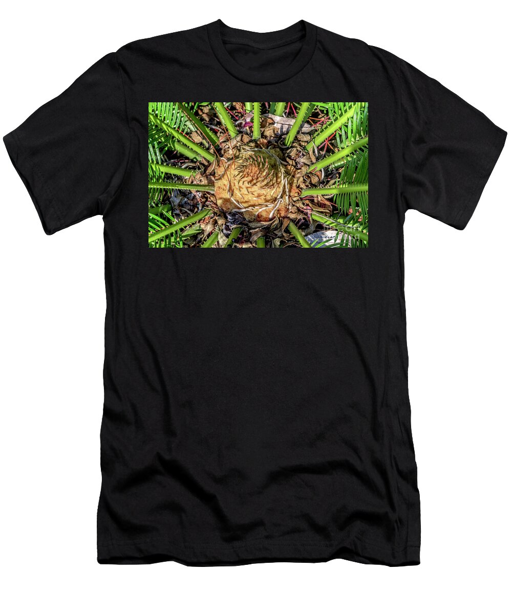 2096 T-Shirt featuring the photograph Abstract Nature Tropical Fern 2096 by Ricardos Creations