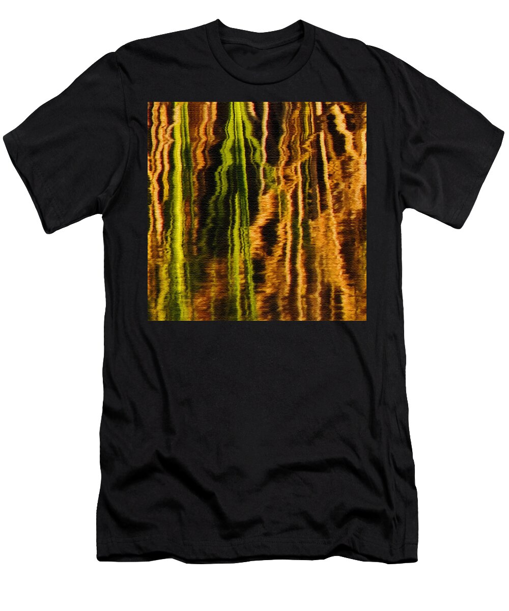 Abstract T-Shirt featuring the photograph Abstract Reeds Triptych Middle by Steven Sparks