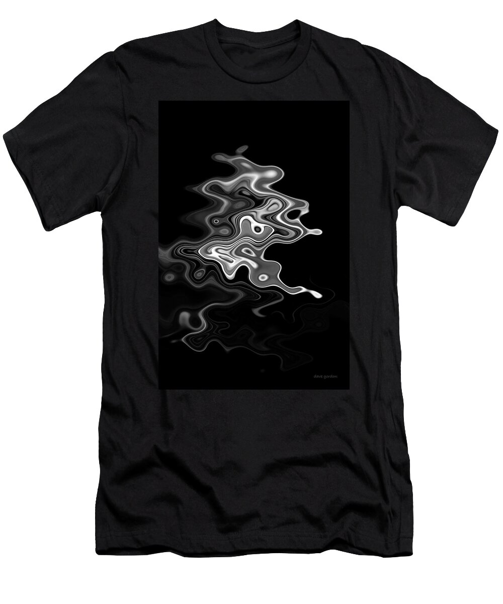 Abstract T-Shirt featuring the photograph Abstract Swirl Monochrome by David Gordon