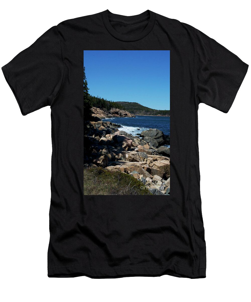Scenic Tours T-Shirt featuring the photograph Acadia Coast by Skip Willits