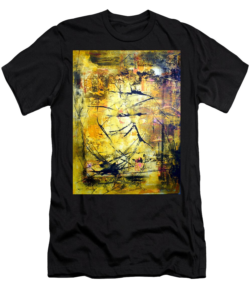 Abstract T-Shirt featuring the painting Aforethought Abstract by 'REA' Gallery