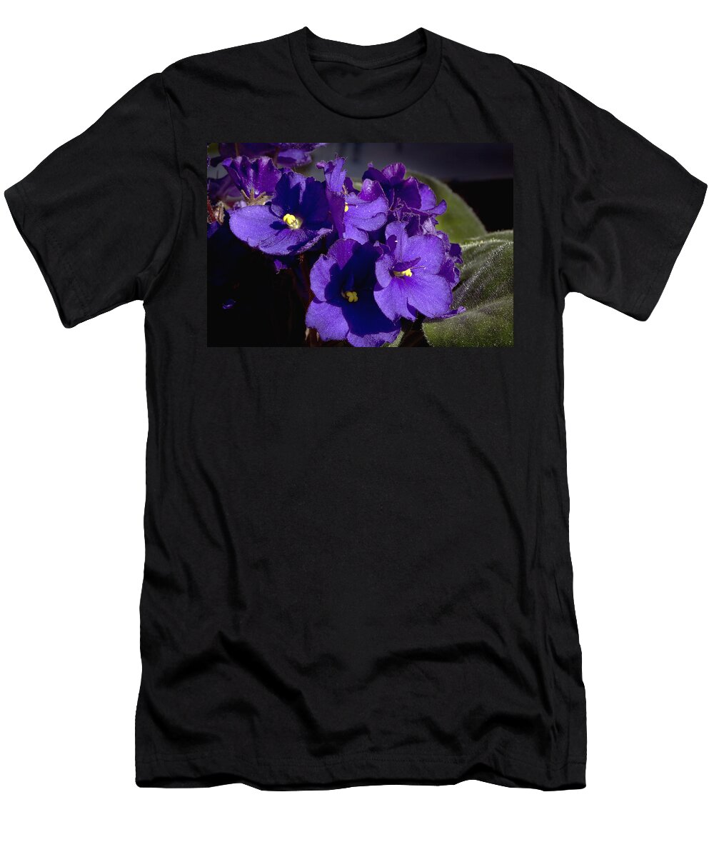 Flowers T-Shirt featuring the photograph African Violets by Phyllis Denton