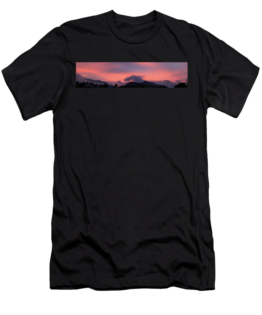 Sunset T-Shirt featuring the photograph After Sunset - Panorama by Shane Bechler