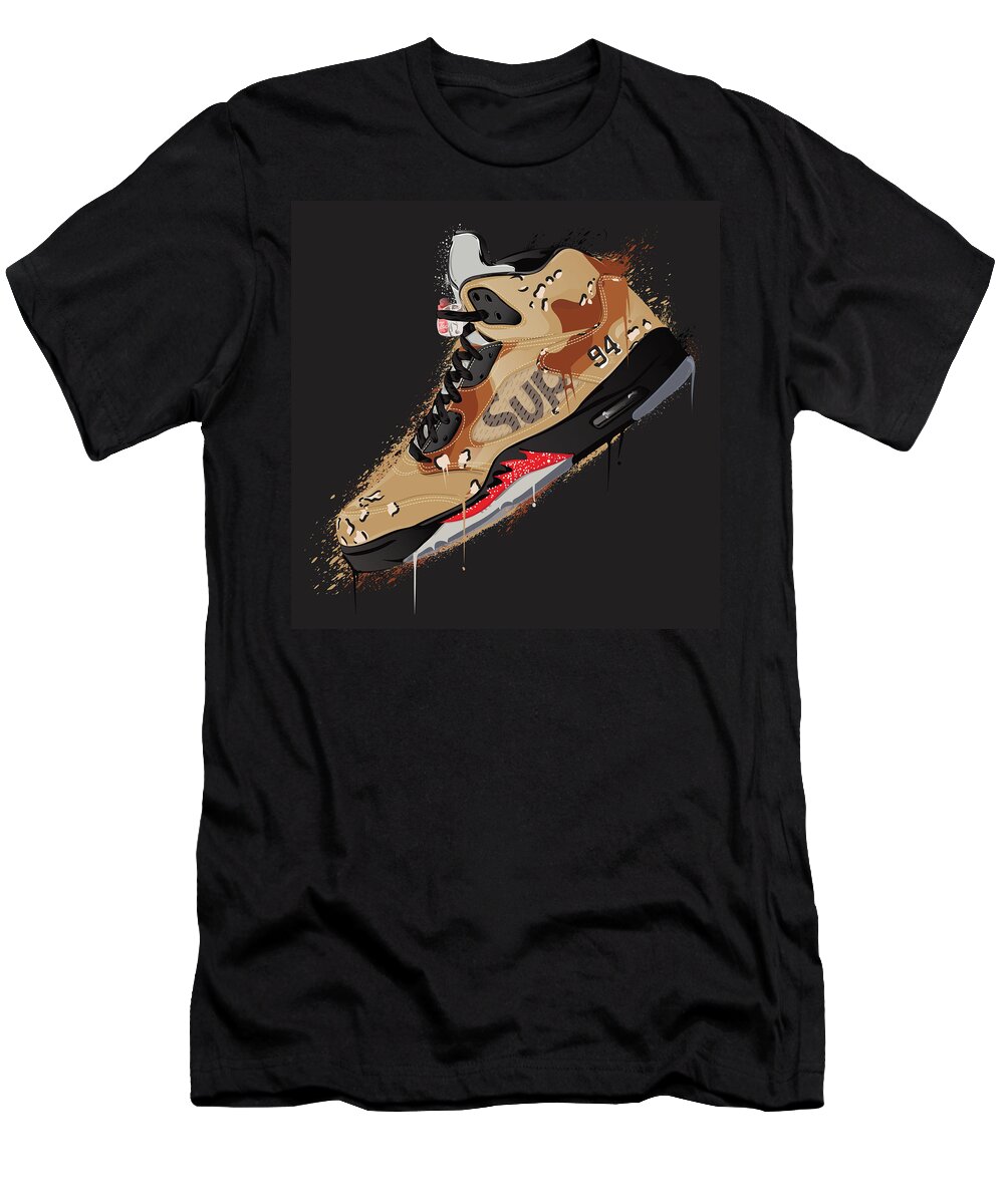 Air Jordan 5 Retro Supreme Desert Camo T-Shirt by Tec Nificent - Fine Art  America