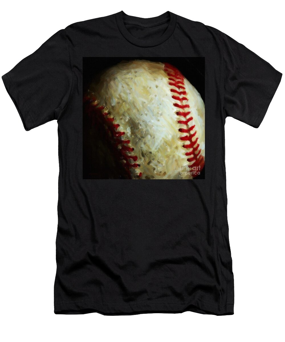 All American Pastime - Baseball - Square - Painterly T-Shirt for Sale