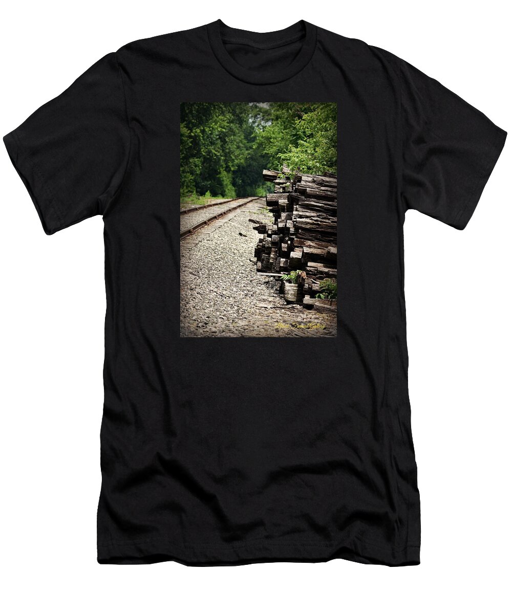 Railroad T-Shirt featuring the photograph All in a Days Work by Kurt Keller