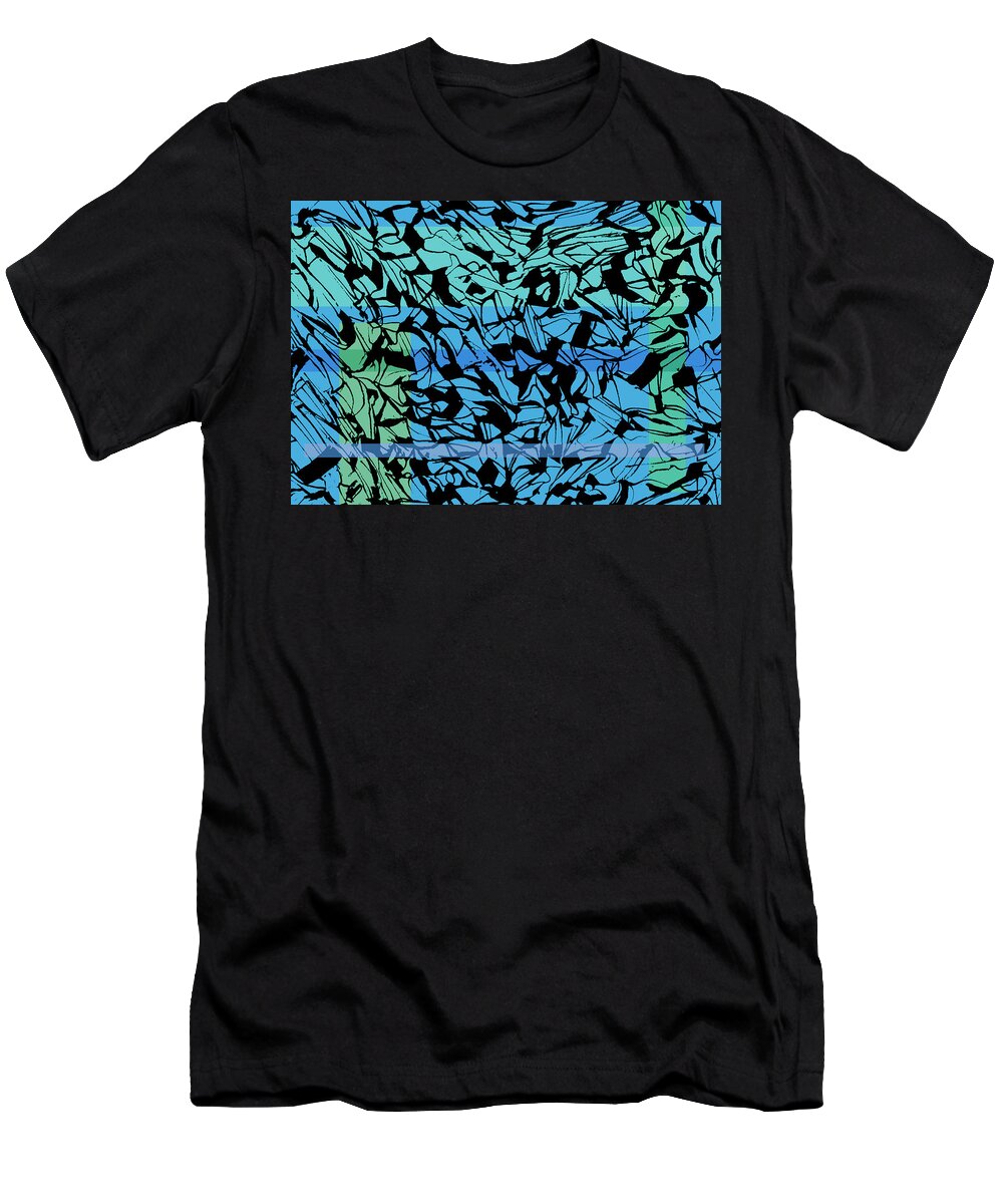 Drawing T-Shirt featuring the drawing Alternate Topography 3 by Daniel Schubarth