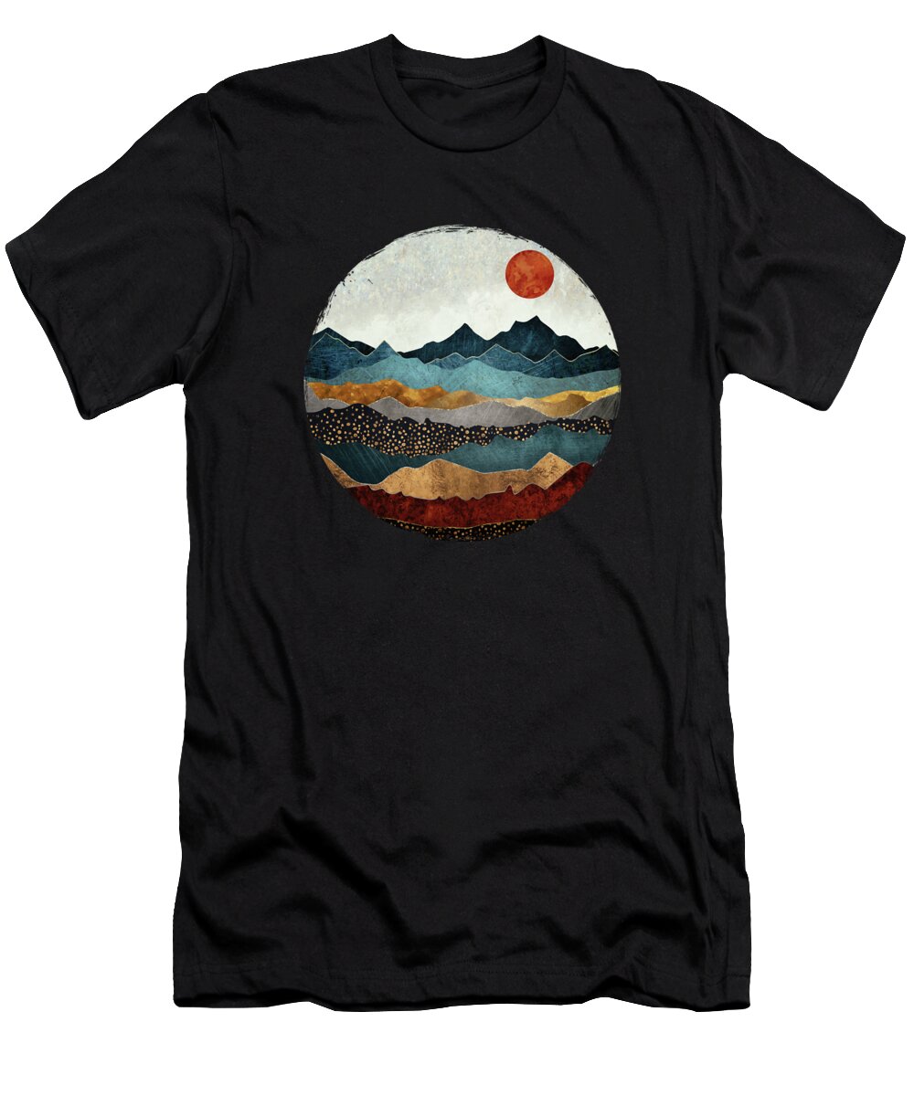 #faatoppicks T-Shirt featuring the digital art Amber Dusk by Spacefrog Designs
