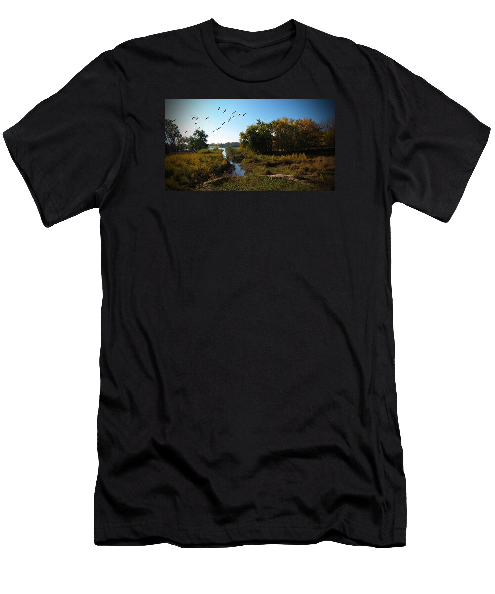 Cedric Hampton T-Shirt featuring the photograph Amber Morning by Cedric Hampton