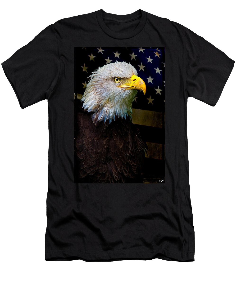 Eagle T-Shirt featuring the photograph An American Icon by Chris Lord