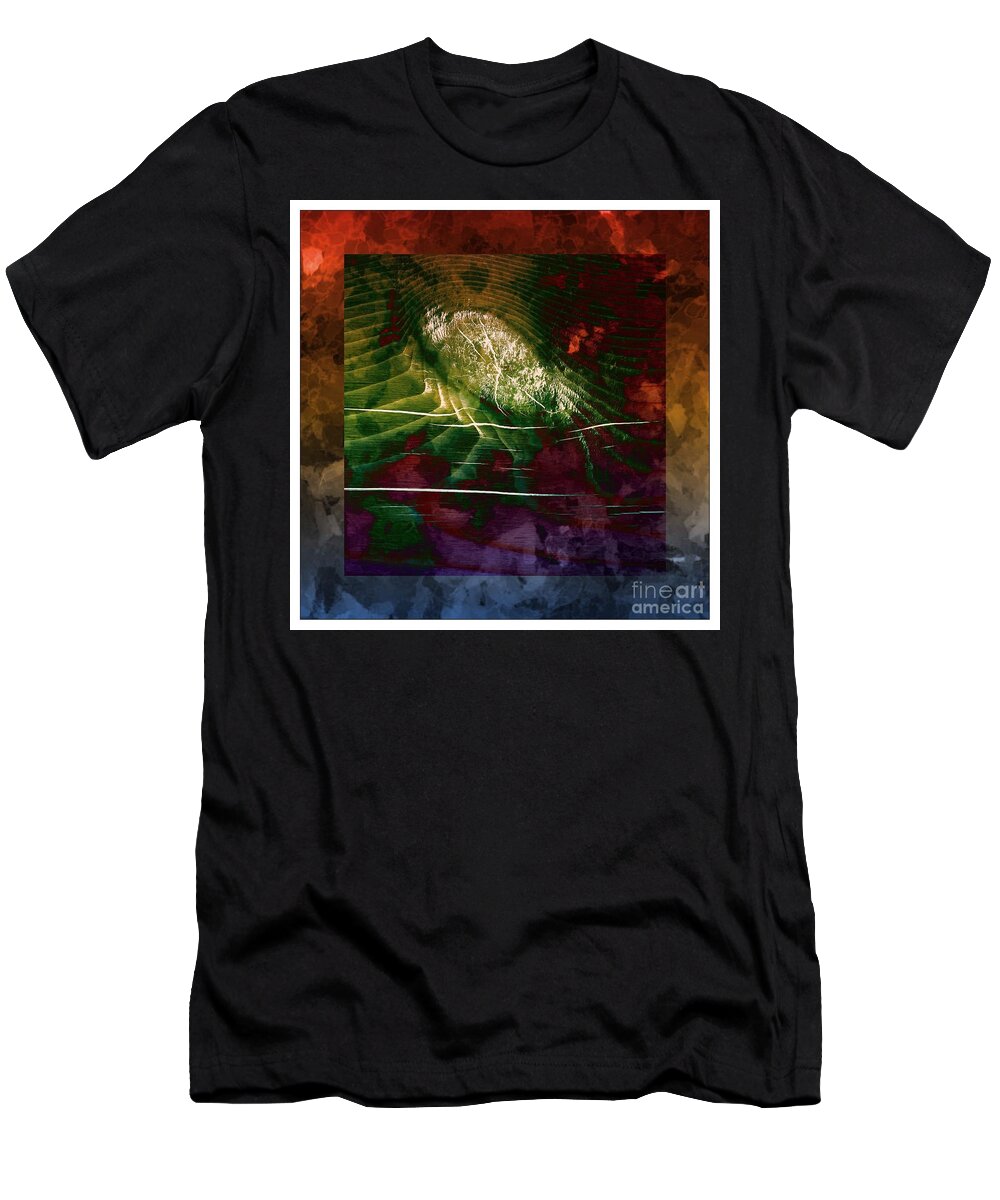 Ancient Fish - Abstract Art T-Shirt featuring the photograph Ancient Fish - Abstract Art by Barbara A Griffin