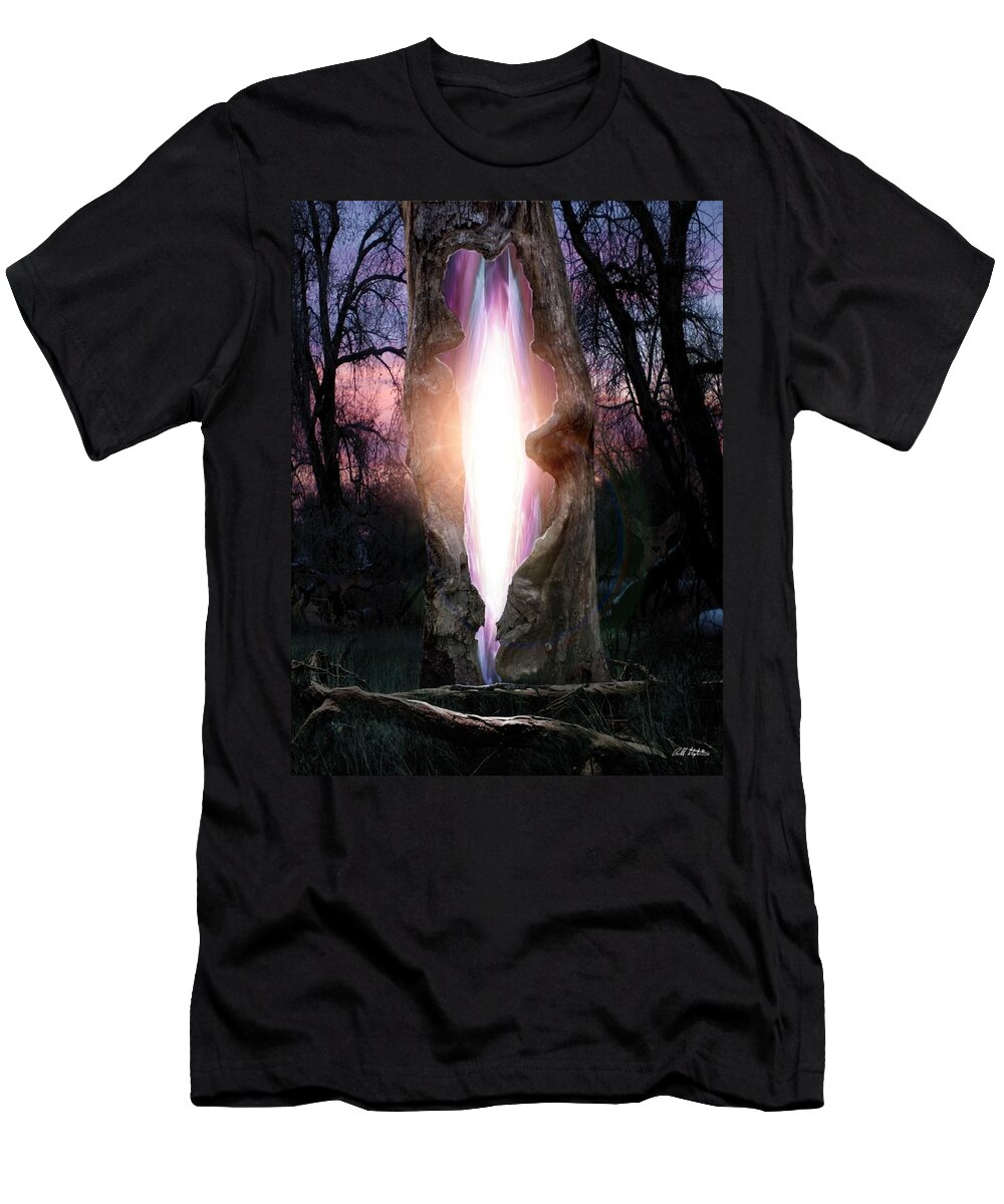 Angels T-Shirt featuring the digital art Angel in the Forest by Bill Stephens