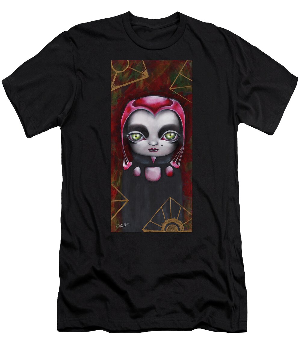 Hellraiser T-Shirt featuring the painting Angelique by Abril Andrade