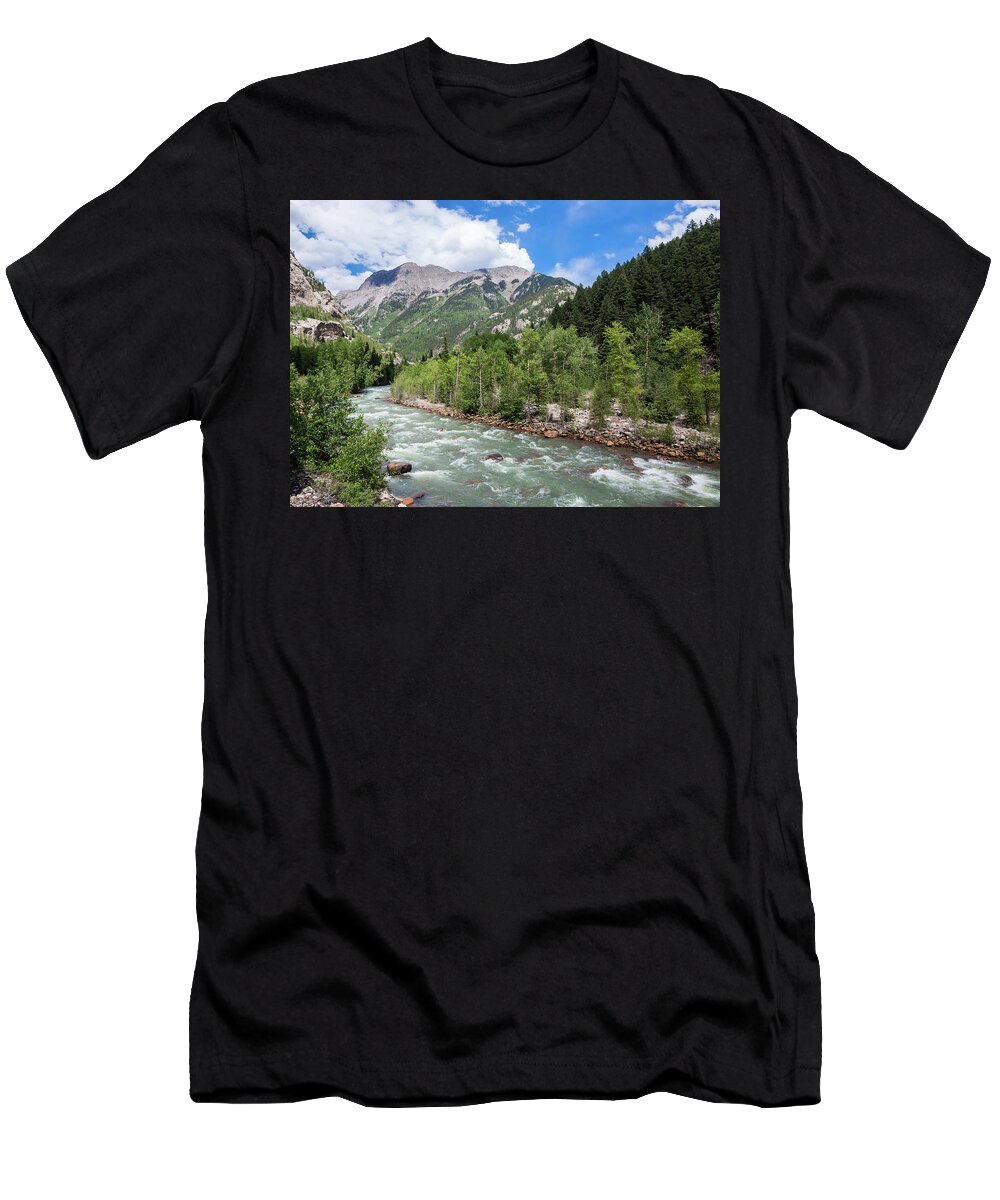 Animas River T-Shirt featuring the photograph Animas River, Silverton, Colorado by Lon Dittrick