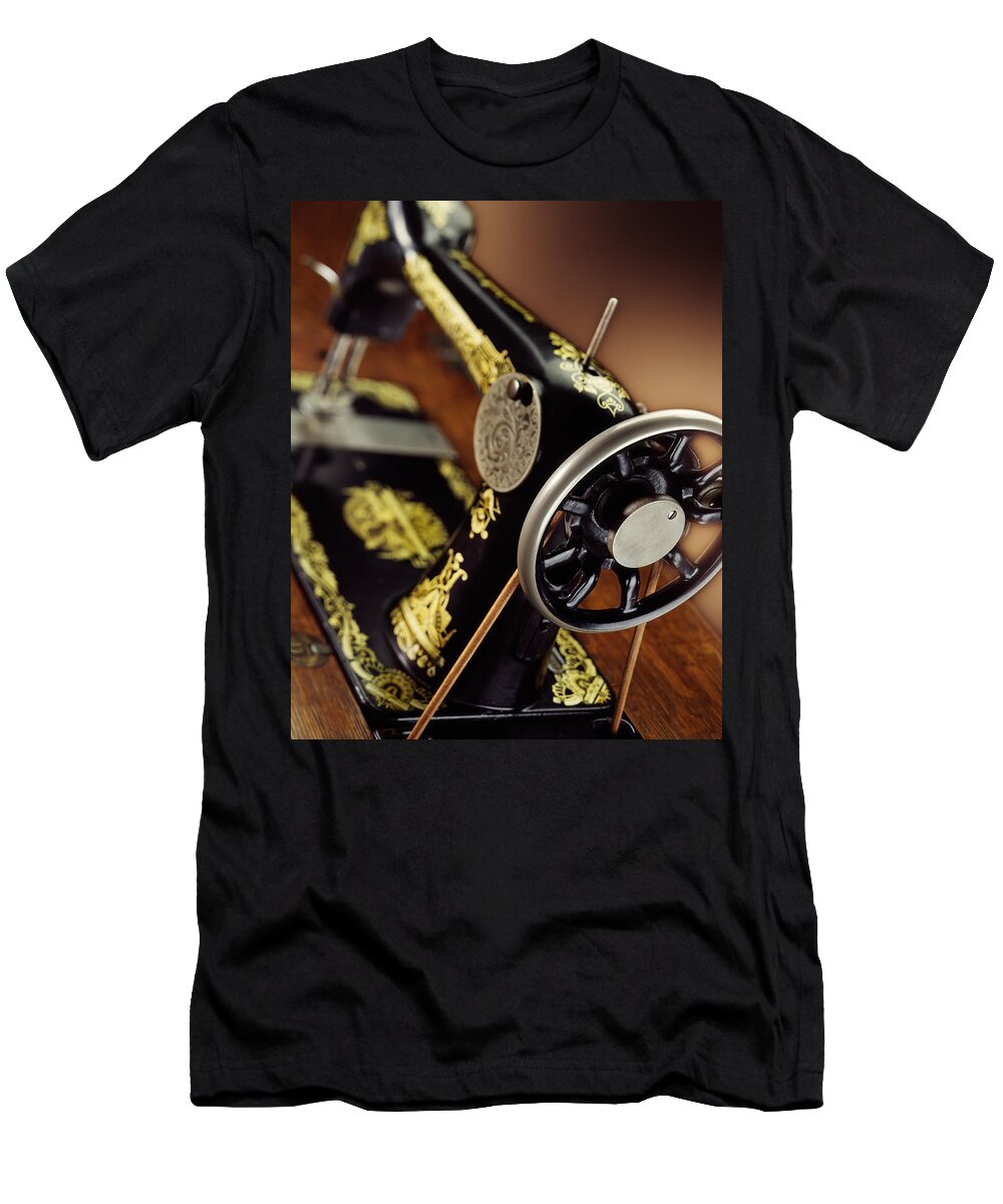 Singer T-Shirt featuring the photograph Antique Singer Sewing Machine 3 by Kelley King