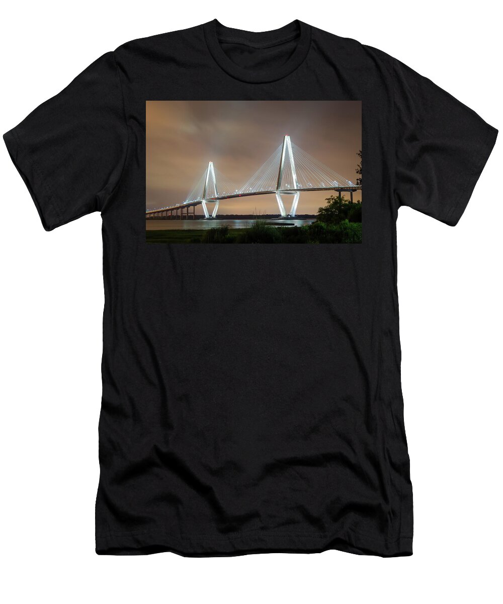 Charleston T-Shirt featuring the photograph Arthur Ravenel Bridge by John Kirkland