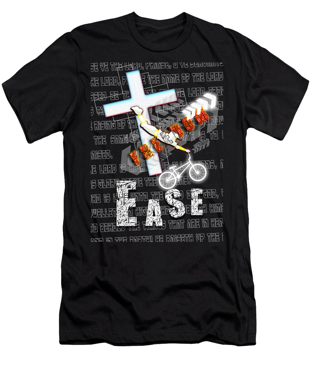 Jesus T-Shirt featuring the digital art Freedom by Payet Emmanuel