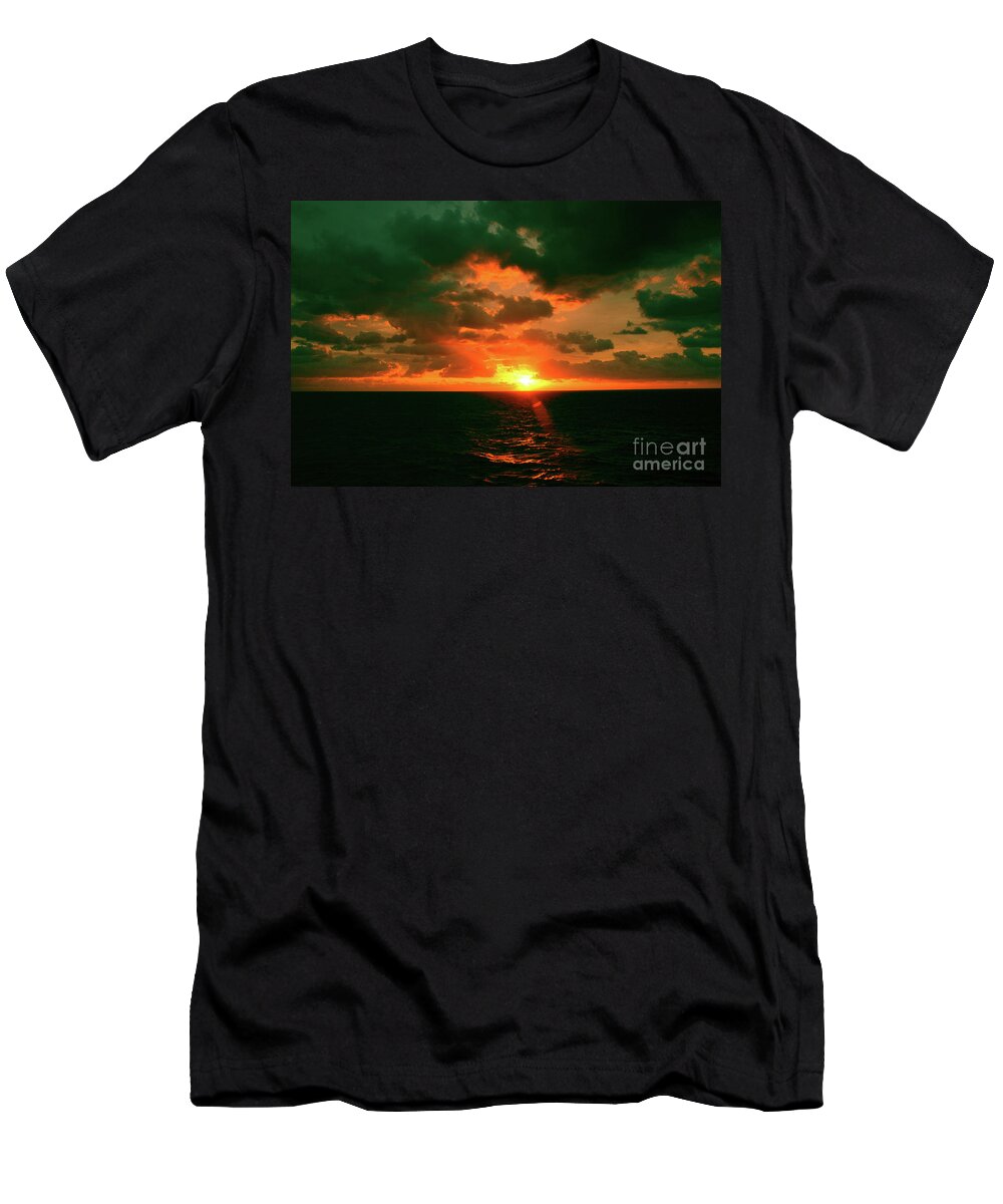America T-Shirt featuring the photograph At The Edge Of Night by Robyn King