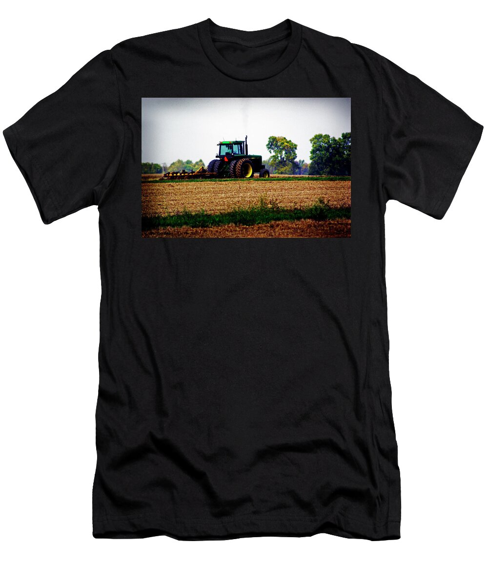 Farm T-Shirt featuring the photograph At Work by Absorb Productions