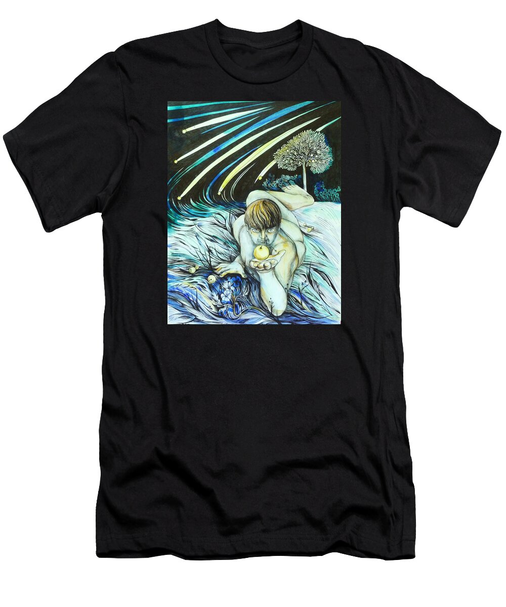 Season T-Shirt featuring the drawing August by Anna Duyunova