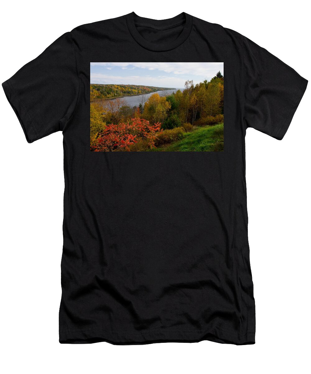 Autumn T-Shirt featuring the photograph Autumn on the Penobscot by Brent L Ander