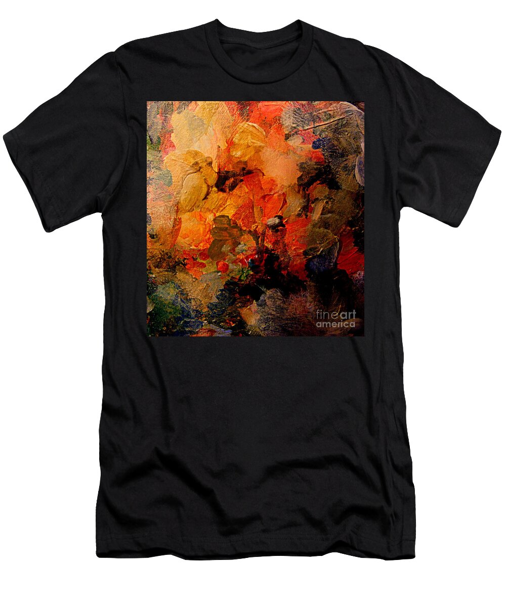 Gouache T-Shirt featuring the painting Autumn Tapestry by Nancy Kane Chapman