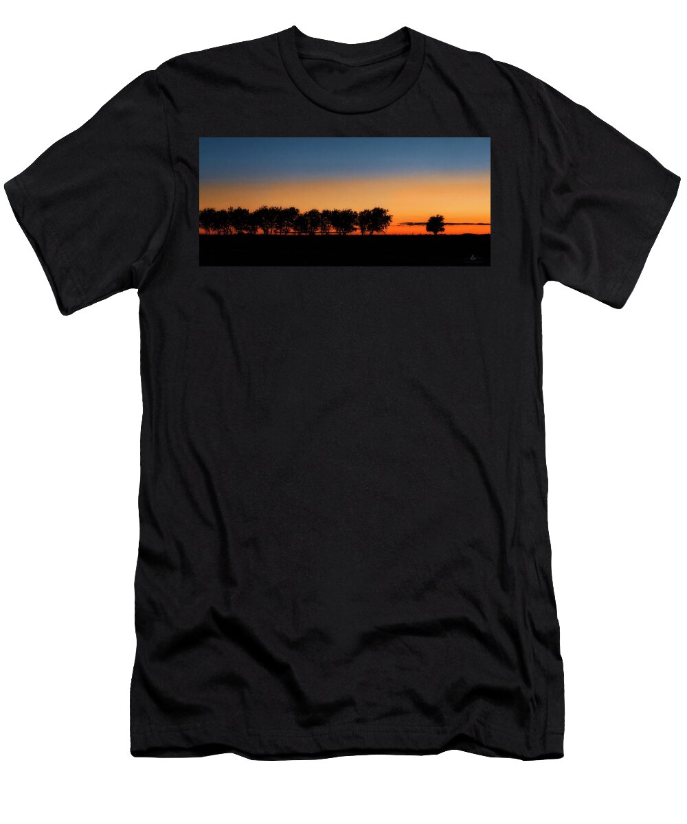 Landscape T-Shirt featuring the photograph Autumn's Golden Glow by Dianna Lynn Walker