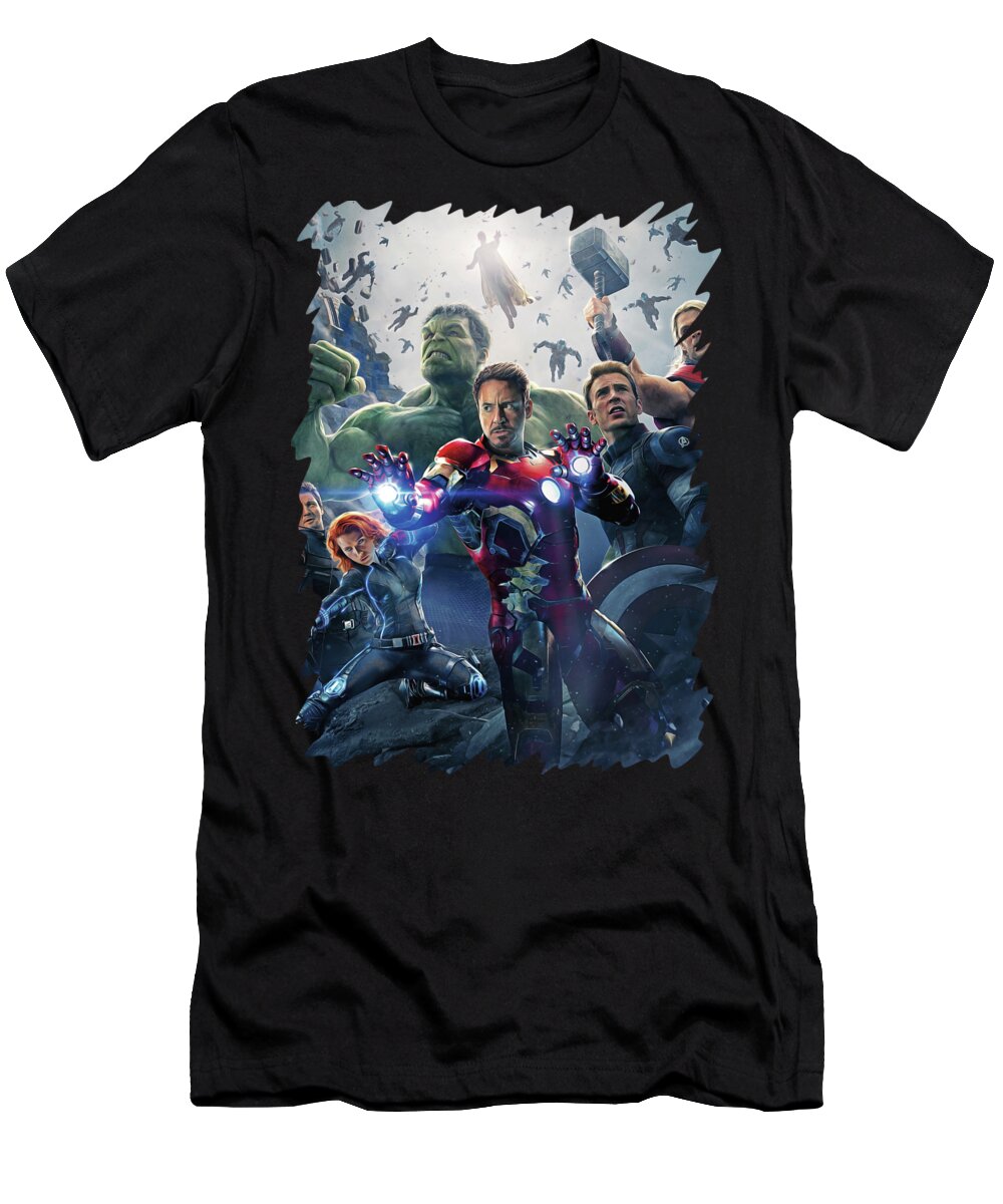 Avengers T-Shirt featuring the painting Avengers - Age of Ultron by Twinkle Mehta