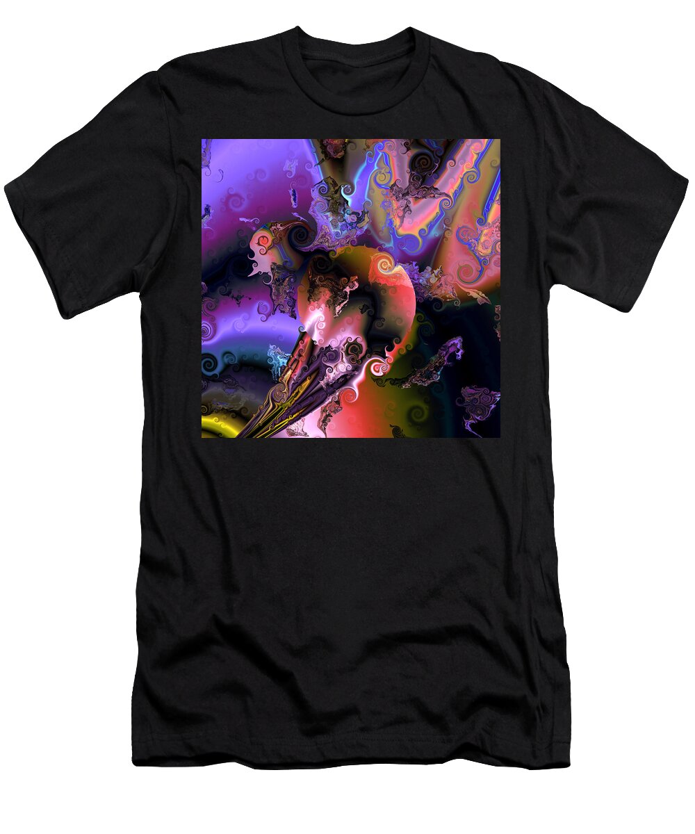 Abstract T-Shirt featuring the digital art Aw 42 by Claude McCoy