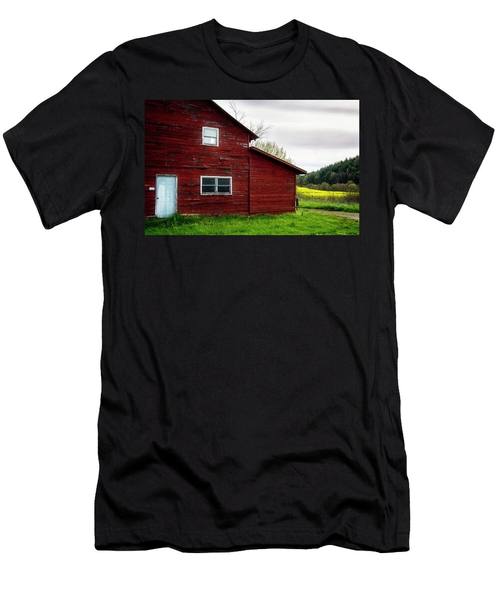 Barn T-Shirt featuring the photograph Barn And Wildflowers by Greg and Chrystal Mimbs