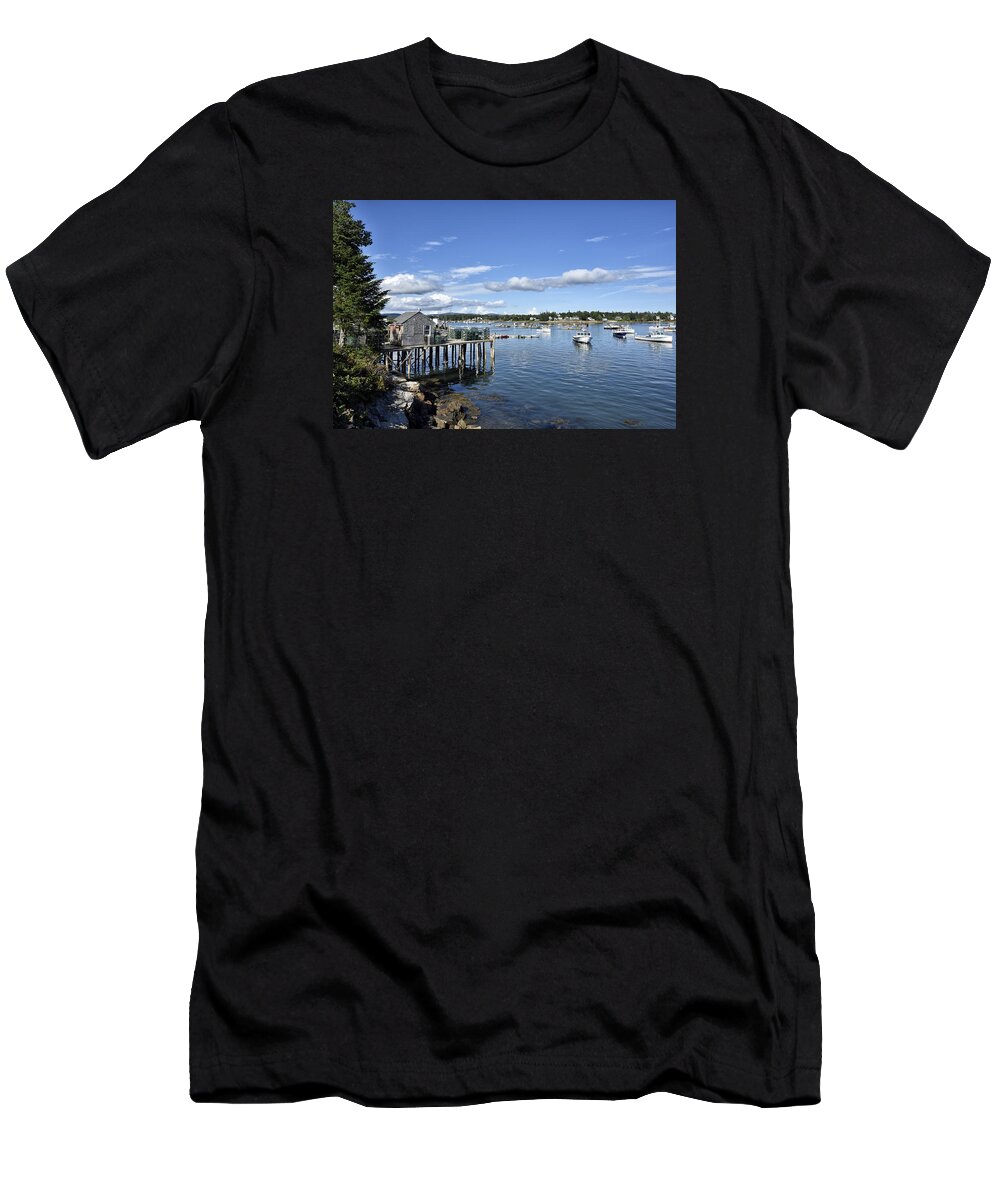 mount Desert Island T-Shirt featuring the photograph Bass Harbor - Mount Desert Island - Maine by Brendan Reals