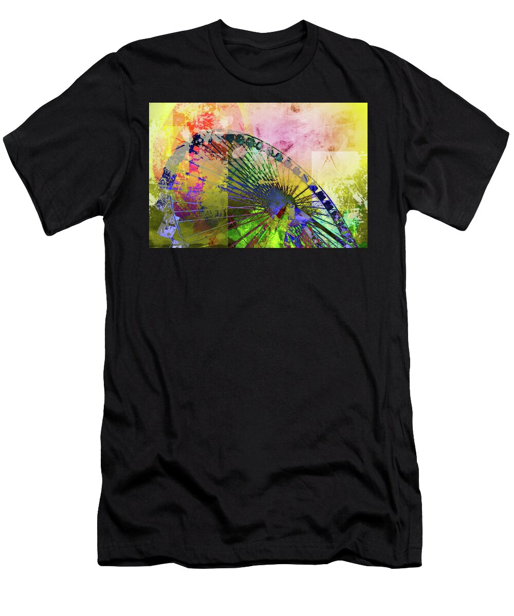 Louvre T-Shirt featuring the mixed media Bastille 14 by Priscilla Huber