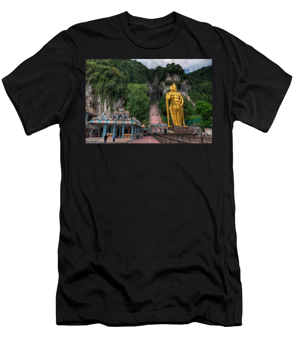 Batu Cave T-Shirt featuring the photograph Batu Caves Kuala Lumpur Malaysia by Adrian Evans