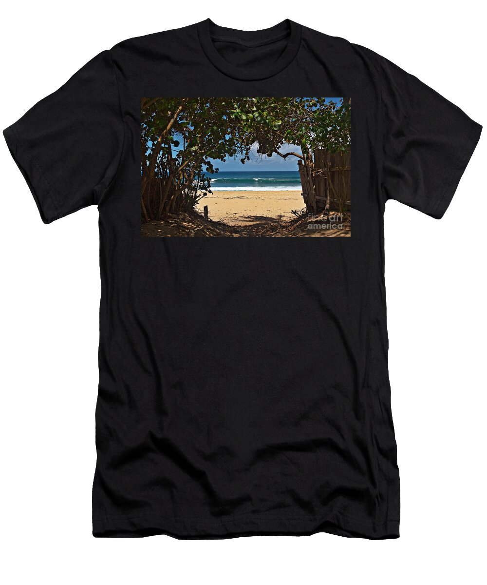 Beach T-Shirt featuring the photograph Beach Access Pupukea by Paul Topp