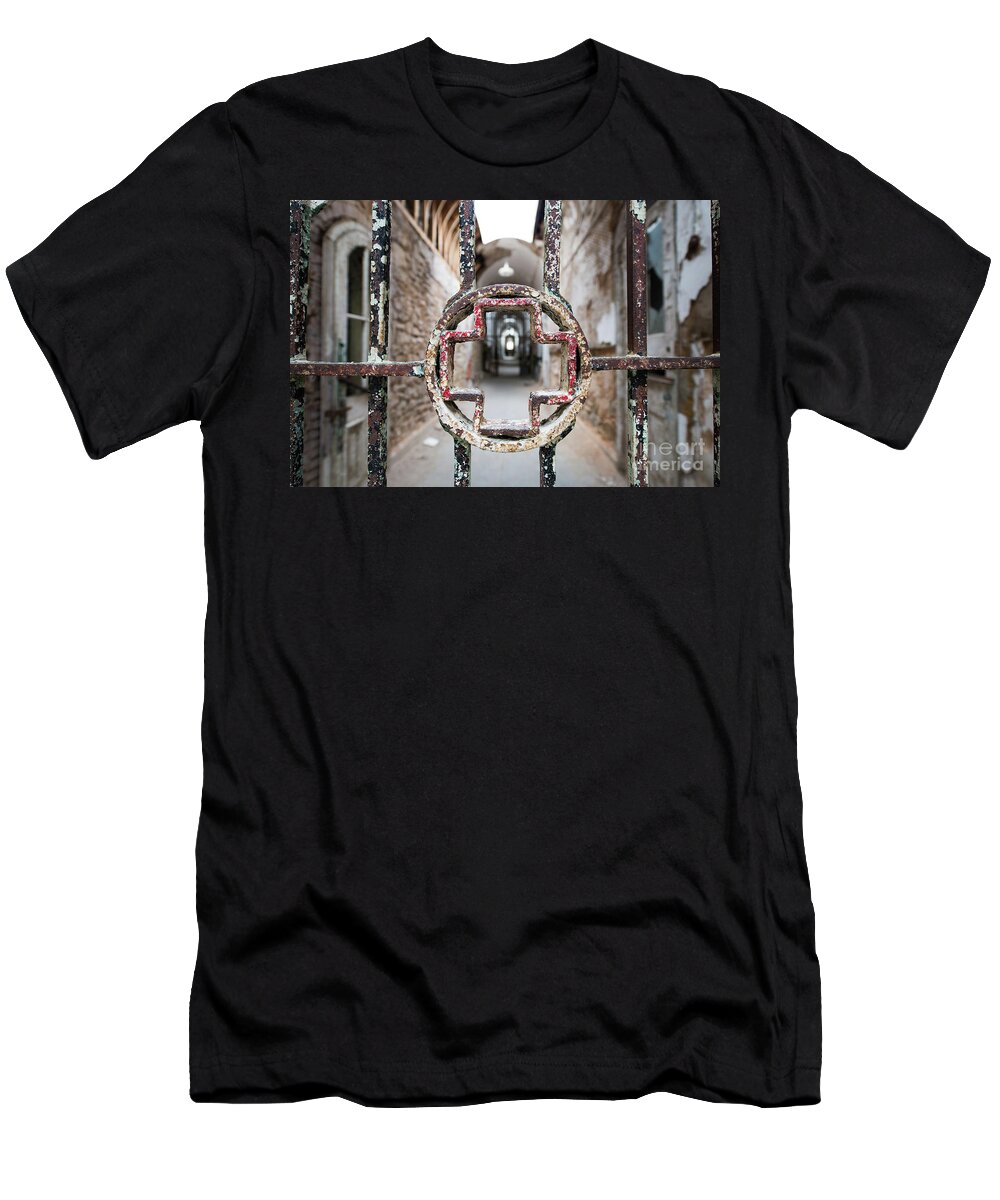 Philly T-Shirt featuring the photograph Behind Bars by Michael Ver Sprill