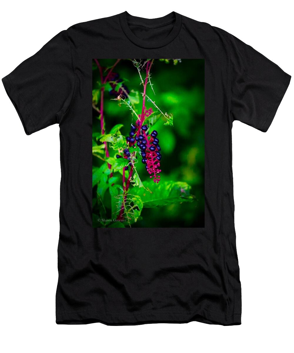 Berries T-Shirt featuring the photograph Berries a Wild by Shawn M Greener