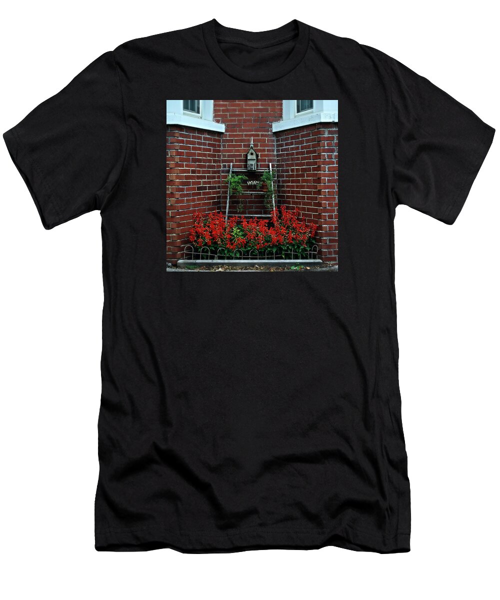 Frank-j-casella T-Shirt featuring the photograph Birdhouse On The Tier by Frank J Casella