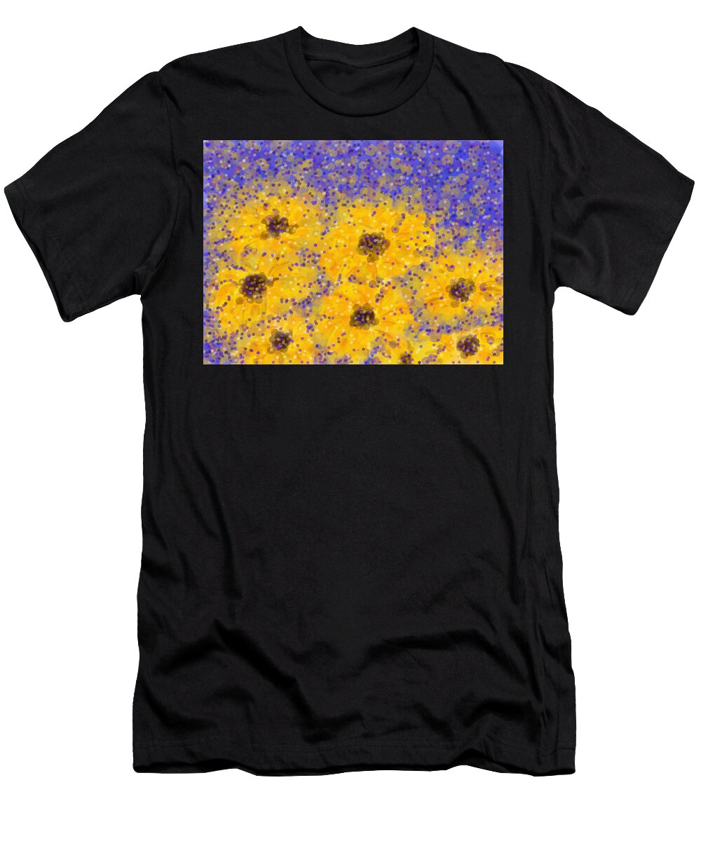 Black Eyed Susan T-Shirt featuring the digital art Black eyed susan by Cristina Stefan