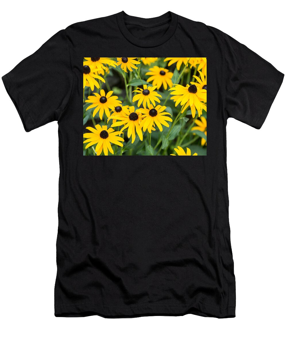 Floral T-Shirt featuring the photograph Black-eyed Susan Up Close by E Faithe Lester