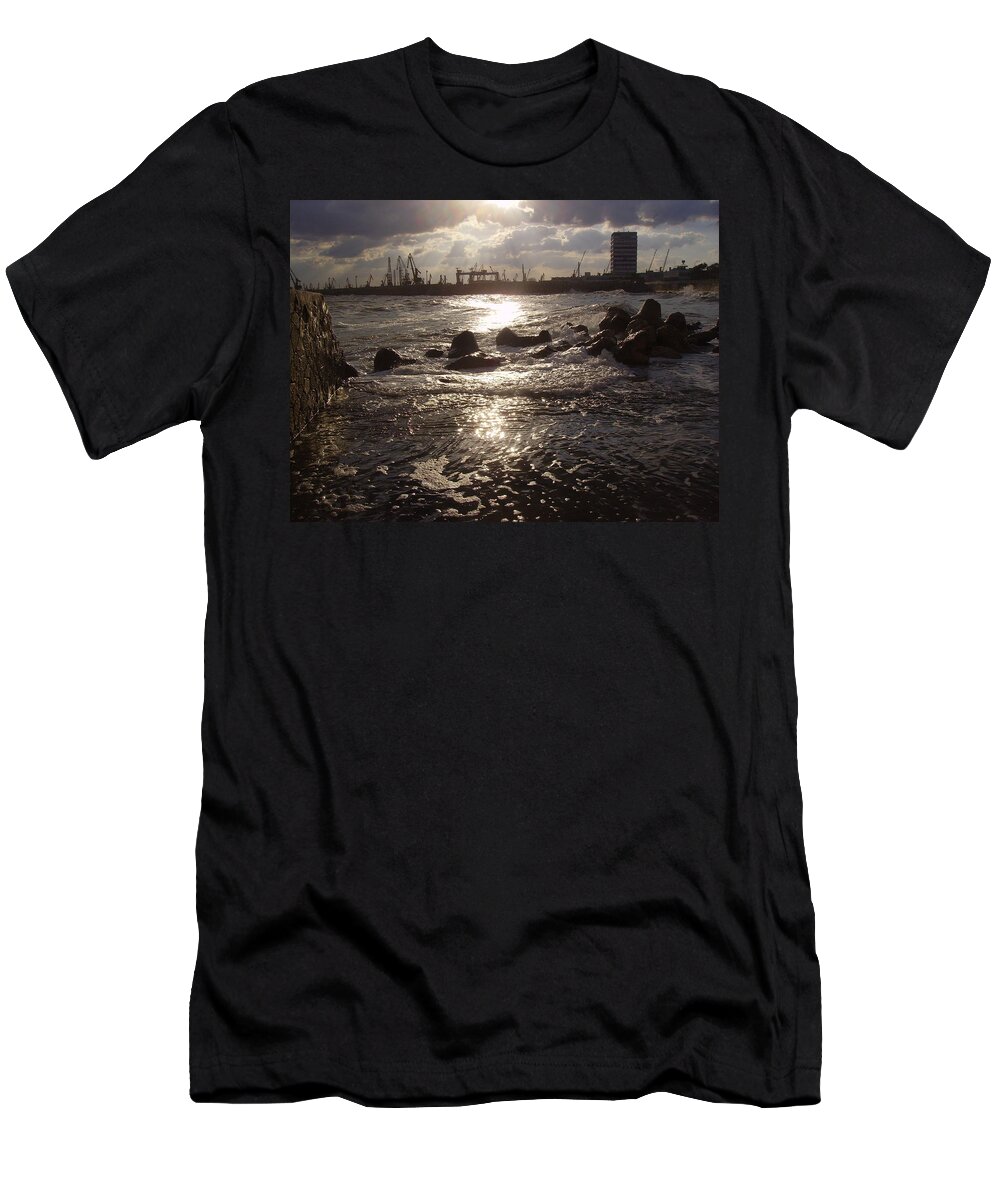 Landscape T-Shirt featuring the photograph Black Sea by Evelina Popilian