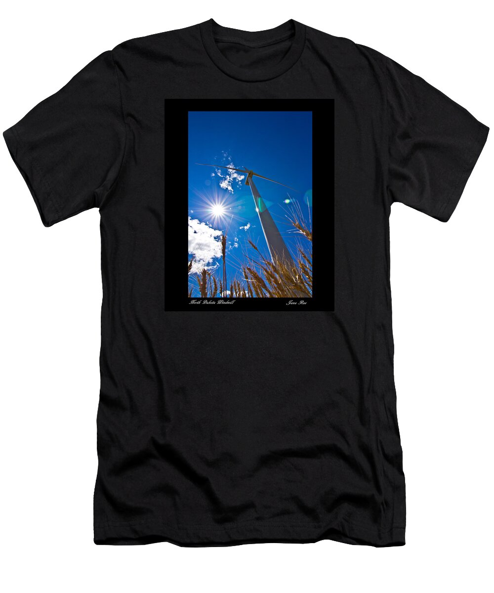 Windmills T-Shirt featuring the photograph Blades in the Wheat by Jana Rosenkranz