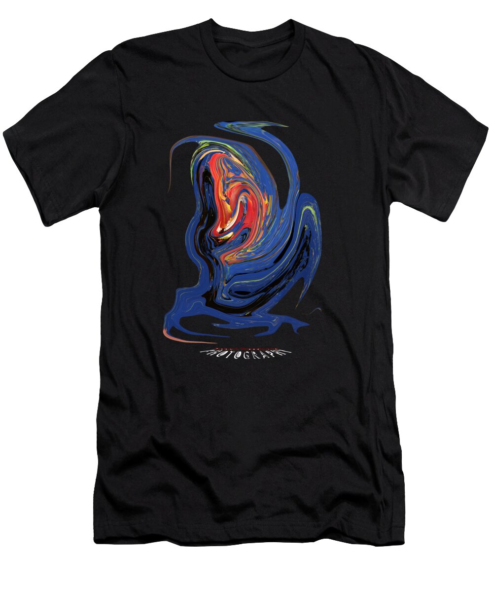 Distort T-Shirt featuring the photograph Blue Dragon Transparency by Robert Woodward