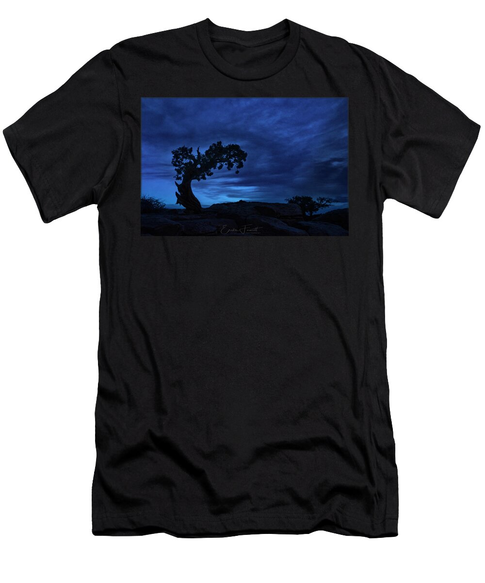 Blue Hour T-Shirt featuring the photograph Blue Hour Silhouette by Erika Fawcett